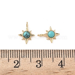 Подвески-звезды из синтетической бирюзы&nbsp;KK-L250-04G