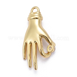 Латунные микропаве прозрачные подвески с фианитом&nbsp;ZIRC-A018-04G-RS