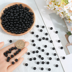 Круглый непрозрачные акриловые бусины&nbsp;MACR-SP0001-27B-01