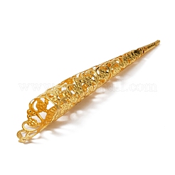 Полые железные кончики ногтей когти кольца&nbsp;AJEW-WH0282-34B