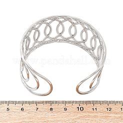 Браслеты-манжеты из нержавеющей стали 304 в европейском и американском стиле для женщин&nbsp;BJEW-D306-03P
