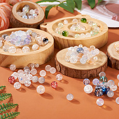 120г 8 цвета стеклянных бусин&nbsp;GLAA-TA0001-89