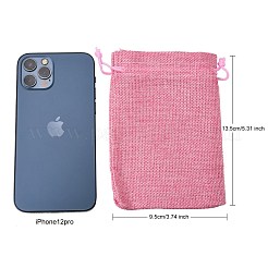 Мешки мешка шнурка упаковки мешка мешка имитационные полиэфирные&nbsp;X-ABAG-R004-14x10cm-04