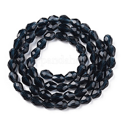 Прозрачные стеклянные бусины&nbsp;X-GLAA-R024-6x8mm-13