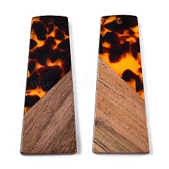 Подвески из непрозрачной смолы и ореха&nbsp;RESI-T058-04C