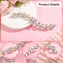 1 шт. украшения для обуви из кубического циркония в форме листа&nbsp;AJEW-FG0004-14A