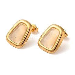 Серьги-кольца из нержавеющей стали 304 и опалита для женщин&nbsp;EJEW-S236-05G