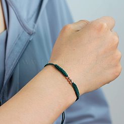 5 шт. стильный разноцветный браслет унисекс из круглых латунных бусин&nbsp;OJ1564-1