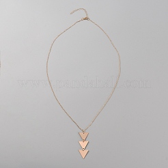 Ожерелье с подвеской из сплава с цепочками для женщин&nbsp;NJEW-WH0022-02B-KCG