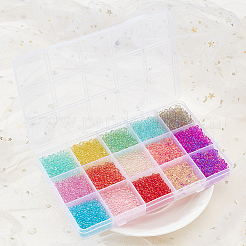 15 прозрачная стеклянная бусина&nbsp;GLAA-OC0001-39