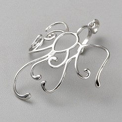 Сеттинги Серебряный кулон кабошон 925 стерлингов&nbsp;STER-WH0004-051P