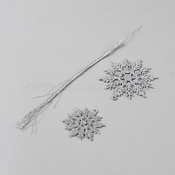 36шт снежинка пластиковая подвеска украшения&nbsp;DIY-WH20082-15B