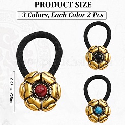 6 шт. резинки для волос из сплава 3 цветов&nbsp;DIY-CY0001-80A