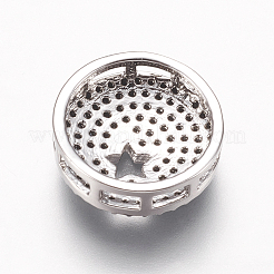 Латунные микро проложить кубического циркония подвески&nbsp;ZIRC-G139-50A-P