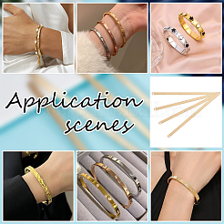 4 шт. браслеты-манжеты из нержавеющей стали&nbsp;DIY-UN0007-35G