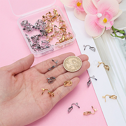 48 шт. 2-х цветная фурнитура для сережек-клипс из нержавеющей стали 304&nbsp;STAS-ME0001-65