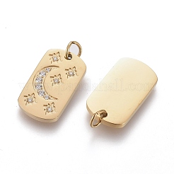 Подвески из хирургической нержавеющей стали 316 с микропаве из прозрачного кубического циркония&nbsp;STAS-I164-034G