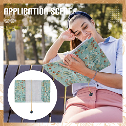 Обложка для книги из полиэстера с закладкой из веревки&nbsp;OFST-WH0012-001