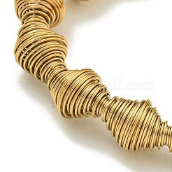 Ионное покрытие (ip) регулируемые браслеты из нержавеющей стали 304 с двухконусной пружинной проволокой&nbsp;BJEW-H617-09G