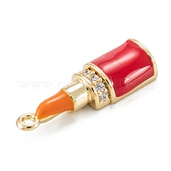 Латунные микропаве прозрачные подвески с фианитом&nbsp;KK-K255-16G