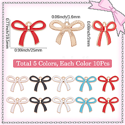 50шт 5 цвета сплава эмалевые подвески&nbsp;ENAM-SC0006-46