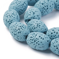 Бусы из натуральной лавы&nbsp;G-F671-03A-06