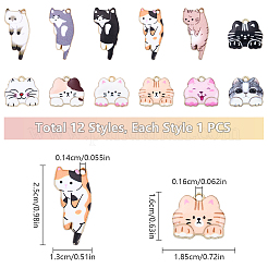 12шт 12 стиля подвески из сплава с эмалью&nbsp;FIND-YW0006-62