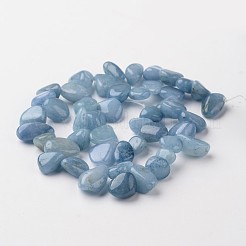 Самородков окрашенные натуральный белый нефрит нитей бисера G-M341-40