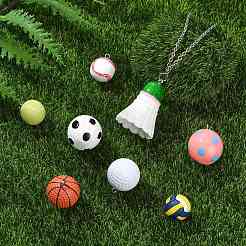 16 шт. 8 подвески из непрозрачной спортивной смолы&nbsp;FIND-CJ0005-35