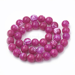 Окрашенные натуральные хрустящие агатовые бусинки&nbsp;G-T100-02D