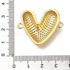 Стойка покрытие латунь микропаве прозрачный кубический цирконий сердце звенья соединительный шарм&nbsp;KK-P287-52G-01