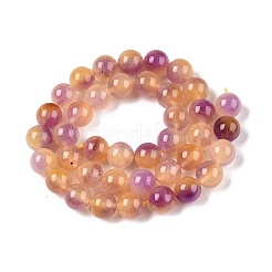 Окрашенные природные белый нефрит бисер пряди&nbsp;G-T138-10mm-210-28