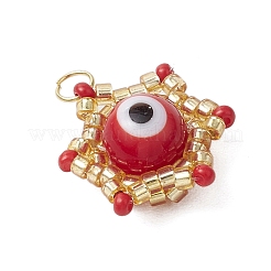 Подвески-звездочки из бисера&nbsp;PALLOY-MZ00575-02