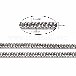 Устойчивые к потускнению мужские ювелирные изделия из нержавеющей стали 304 с двойными звеньями панцирных цепей&nbsp;CHS-A003C-0.8mm