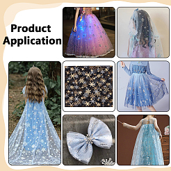 Нейлоновая ткань с узором снежинки&nbsp;DIY-WH0591-175A