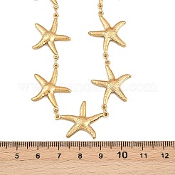 Женские ожерелья-цепочки в форме морских звезд из нержавеющей стали 304&nbsp;NJEW-G179-01G