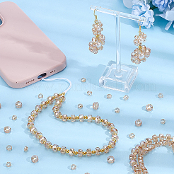 2 нить 2 цвета гальванические стеклянные бусины нити&nbsp;GLAA-PH0004-22C