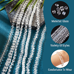 7 нить 7 вида прозрачных стеклянных бусин&nbsp;GLAA-TA0002-73