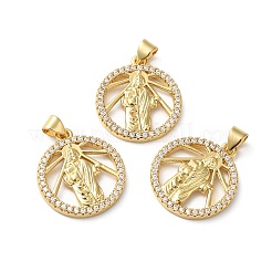 Подвески из кубического циркония с покрытием из латуни&nbsp;KK-O142-15G