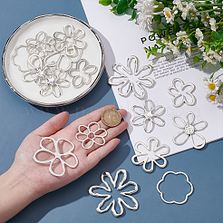 16 шт. 8 стиля подвески в виде цветка из сплава в тибетском стиле&nbsp;FIND-GA0007-06