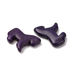 Синтетические бирюзовые бусины в виде лошади&nbsp;G-B015-10