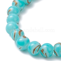 Круглый стеклянный бисер браслеты простирания&nbsp;BJEW-JB12647