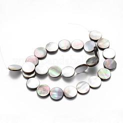 Натуральные черные нити из бисера SHEL-R018-01