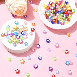 200шт 4 стиля прозрачные акриловые бусины&nbsp;OACR-YW0001-97