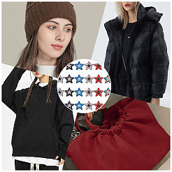 24 шт. 6-х цветные звездные тканевые нашивки с пайетками&nbsp;PATC-HY0001-34