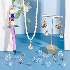 Набор для самостоятельного изготовления подвески в виде прозрачного круглого стеклянного шара&nbsp;DIY-PH0022-87G