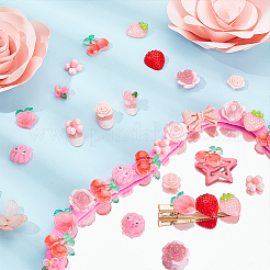 80 шт. 10 стиля прозрачных и непрозрачных смоляных кабошонов&nbsp;RESI-PH0002-61