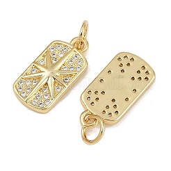 Латунные микропаве прозрачные кубические циркониевые подвески&nbsp;X-ZIRC-L076-055G-1