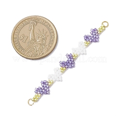 2 шт. двухцветные бисерные сердечки из стекла Miyuki&nbsp;PALLOY-MZ01004