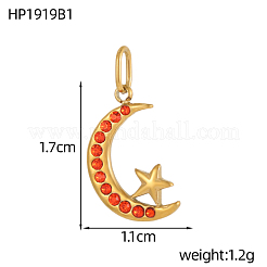Подвески из нержавеющей стали 304 с кубическим цирконием&nbsp;STAS-OY009-44G